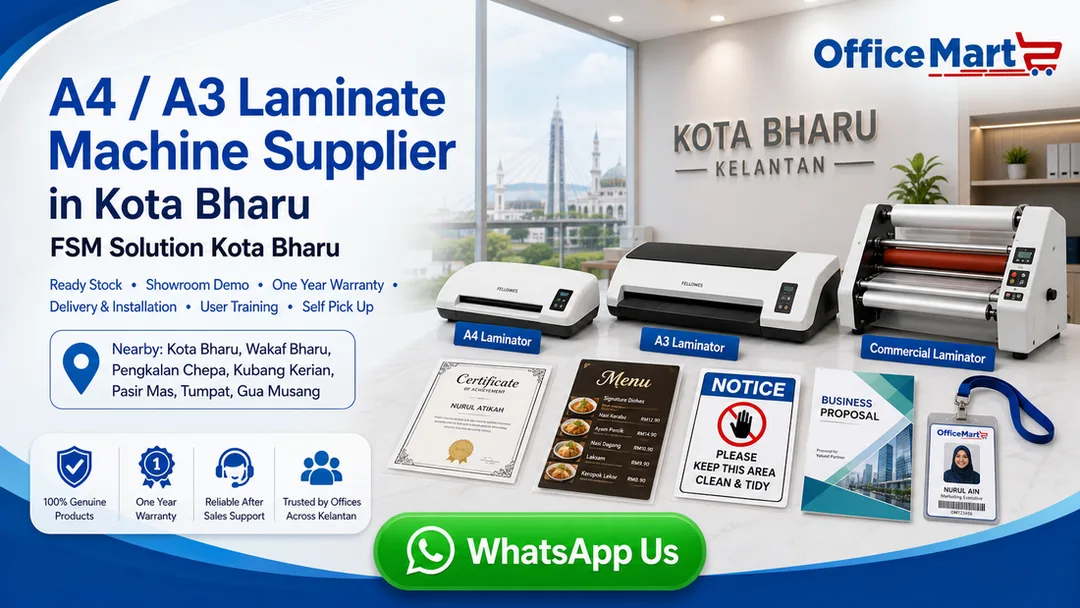 A4 A3 laminate machine supplier Kota Bharu FSM Solution Kelantan