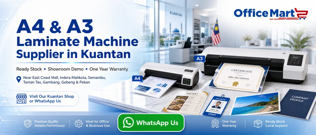 A4 A3 laminate machine supplier Kuantan Fotostat Seri Murni near East Coast Mall