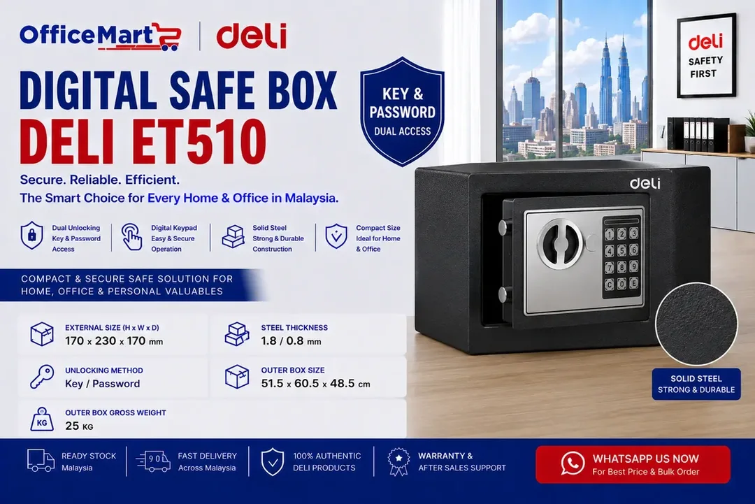 Deli ET510 Digital Safe Box Malaysia