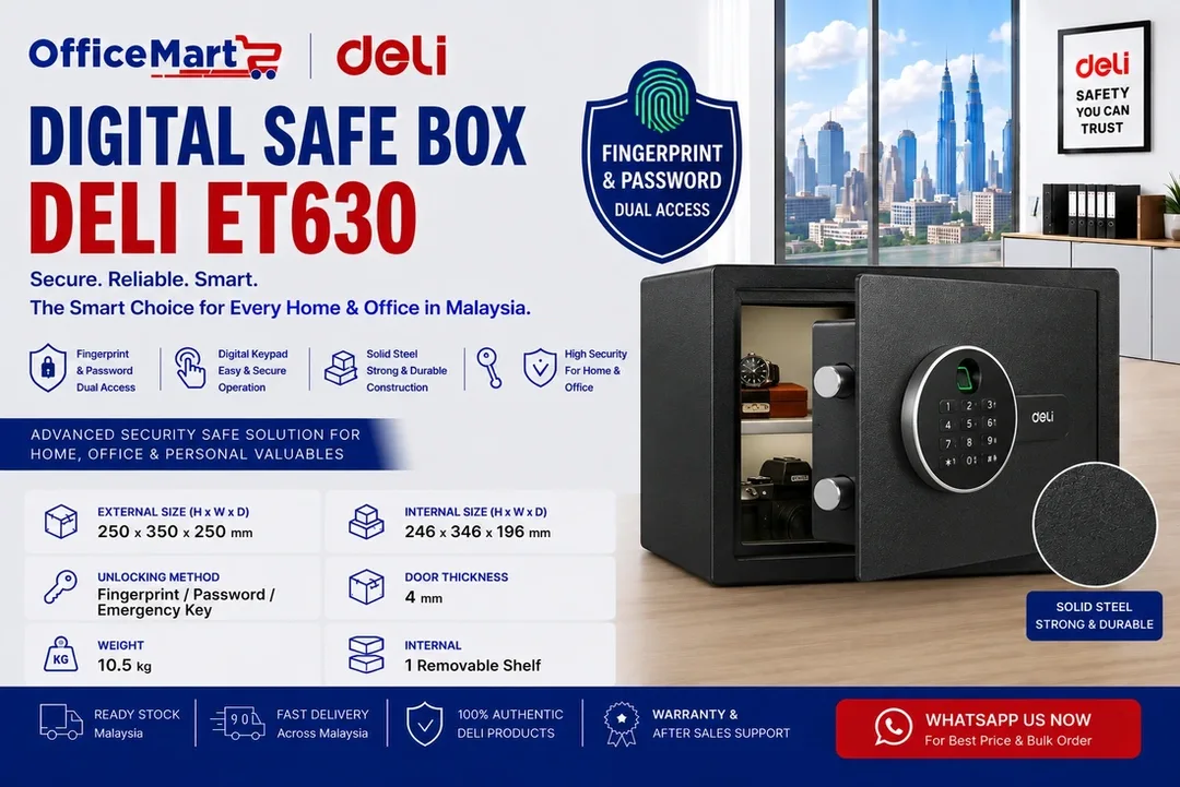 deli et630 digital safe box malaysia