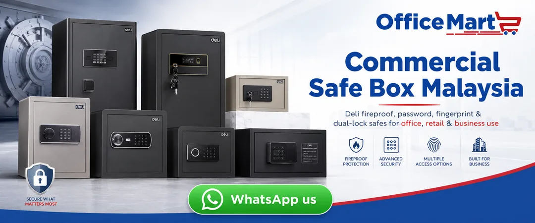 Deli commercial safe box Malaysia from Office Mart Sdn Bhd Kuala Lumpur