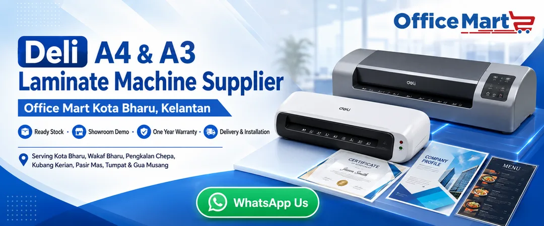 Deli A4 A3 laminate machine supplier Kota Bharu Office Mart Kelantan