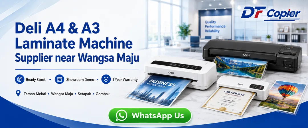 eli A4 A3 laminate machine supplier Wangsa Maju KL DT Copier Taman Melawati