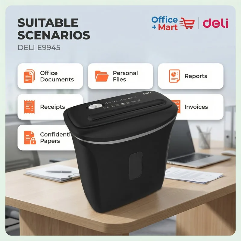 Deli Paper Shredder E9945 Suitable Scenario for Office & Corporate Use