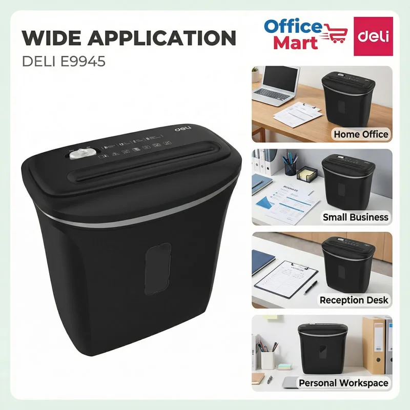 Deli Paper Shredder E9945 Wide Application for Office, School & Government