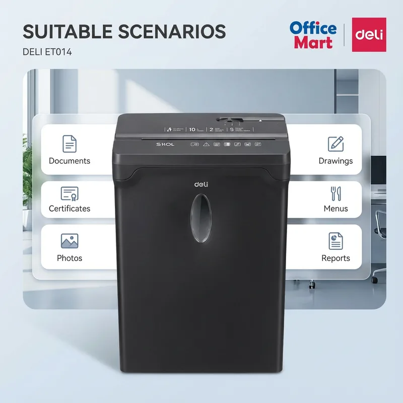Deli ET014 paper shredder suitable for small office use