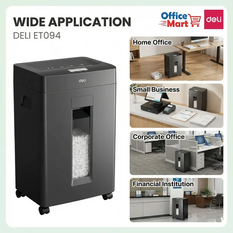 DELI ET094 micro cut paper shredder for home office small business corporate office Malaysia