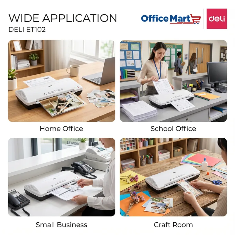 Deli ET102 A4 laminator for home office, school office, small business and craft room applicatio