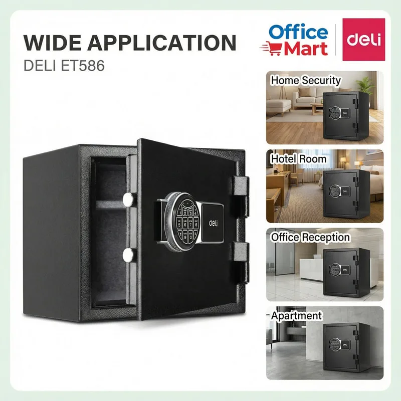 Deli ET586 safe box for home security and hotel room