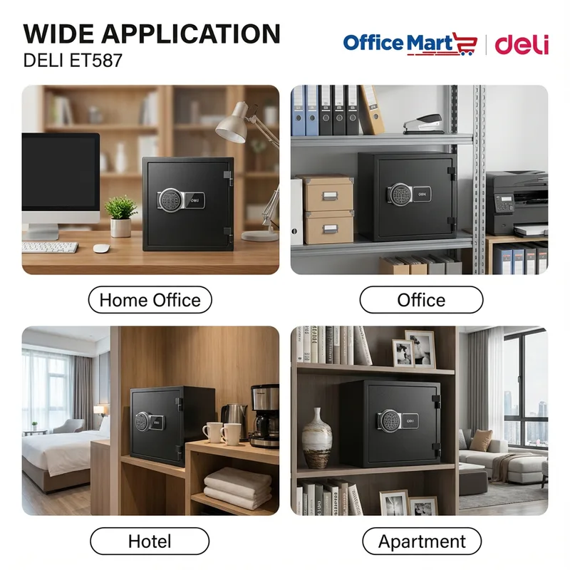 Deli ET587 safe box for home office and hotel