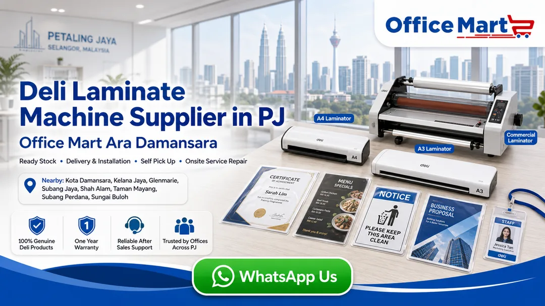 Deli laminate machine supplier PJ Office Mart Ara Damansara
