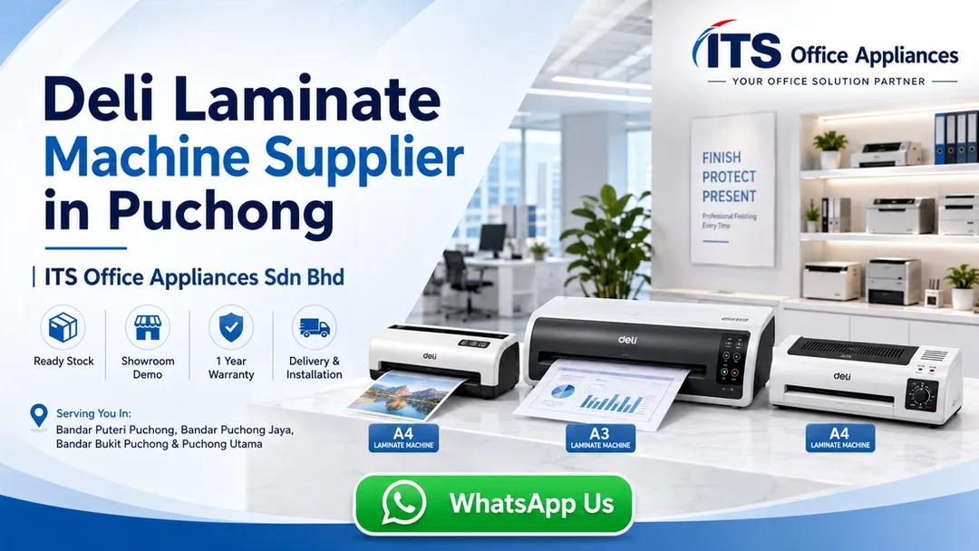 Deli laminate machine supplier Puchong ITS Office Appliances Bandar Puteri