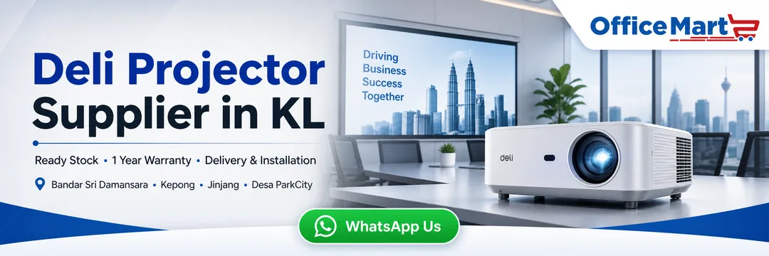 Deli projector supplier in KL Office Mart Bandar Sri Damansara with ready stock delivery installation and onsite service