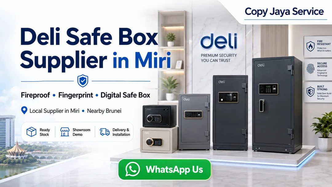 Deli safe box supplier in Miri Sarawak Copy Jaya Service with fireproof fingerprint digital commercial home and hotel safe box models