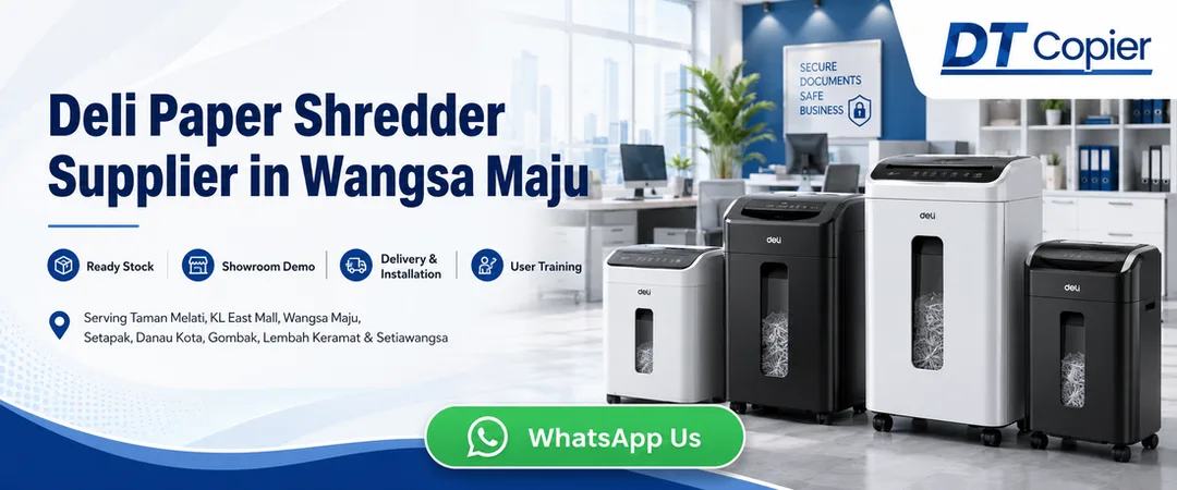 Deli paper shredder supplier Wangsa Maju DT Copier Taman Melawati
