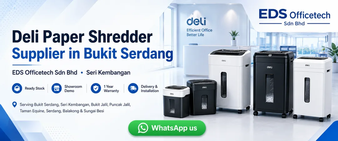 Deli paper shredder supplier Bukit Serdang Seri Kembangan EDS Officetech