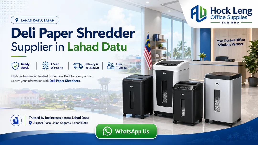 Deli paper shredder supplier Lahad Datu Sabah Hock Leng Office Supplies