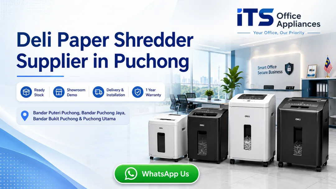 Deli paper shredder supplier Puchong ITS Office Appliances Bandar Puteri