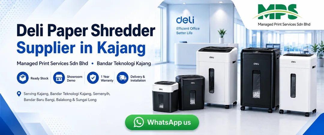 Deli paper shredder supplier Kajang Managed Print Services Bandar Teknologi Kajang