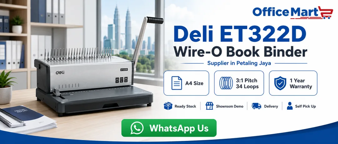 Deli ET322D Wire-O Book Binder supplier in Petaling Jaya at Office Mart Ara Damansara