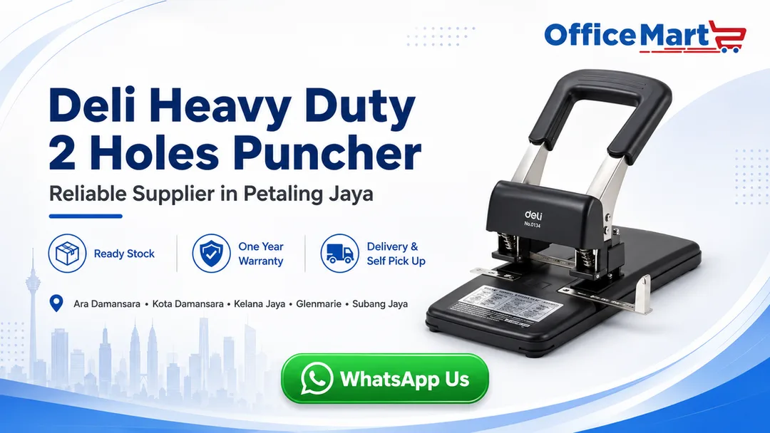 Deli E0150 Heavy Duty 2 Holes Puncher Supplier in Petaling Jaya Office Mart Ara Damansara