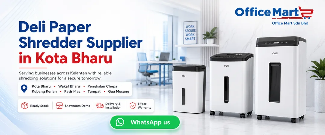 Deli paper shredder supplier Kota Bharu Kelantan Office Mart