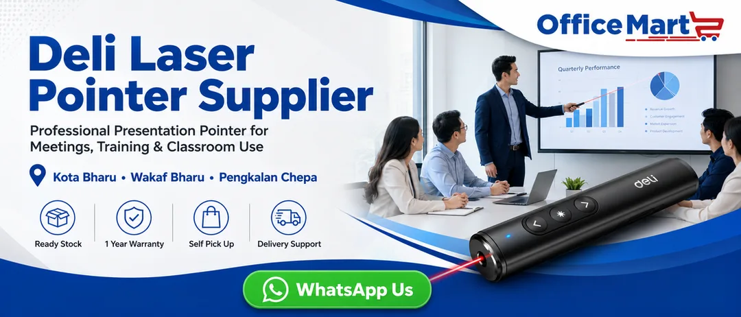 Deli ES001 laser pointer supplier in Kota Bharu Office Mart Kelantan