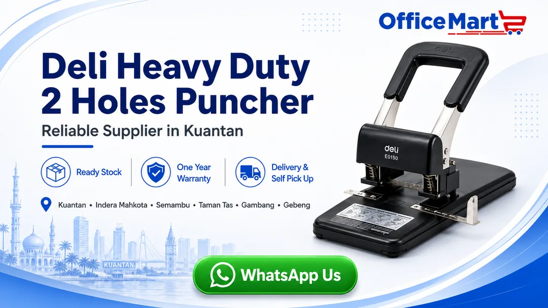 Deli E0150 Heavy Duty 2 Holes Puncher Supplier in Kuantan Office Mart Near East Coast Mall