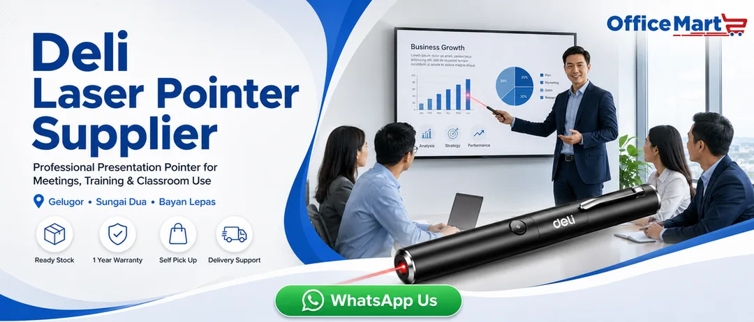 Deli ES001 laser pointer supplier in Penang Office Mart Gelugor