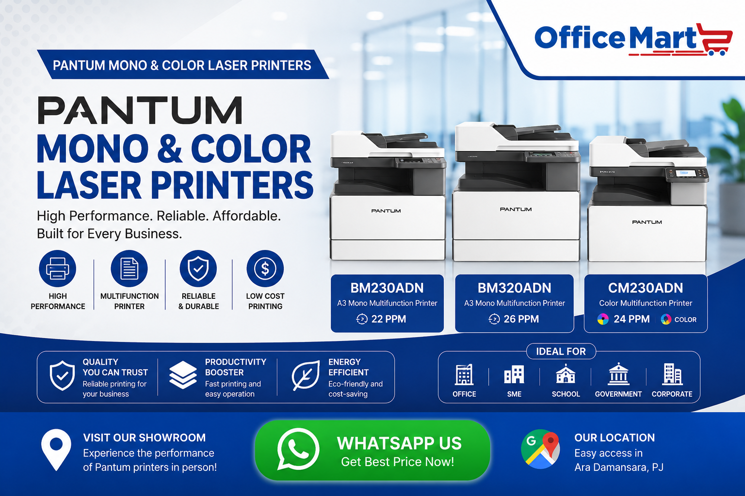 Pantum BM230ADN Mono Multifunction Laser Printer Utility Series