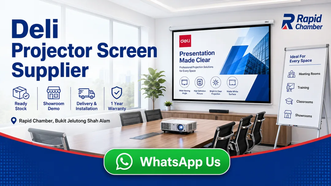 eli projector screen supplier in Shah Alam Rapid Chamber Bukit Jelutong with ready stock delivery installation and warranty
