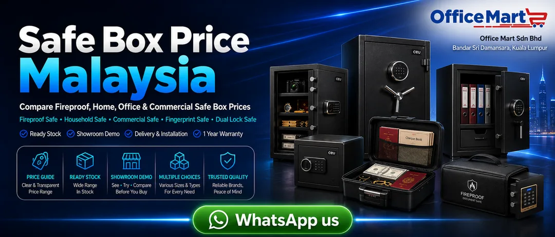 Deli safe box price Malaysia from Office Mart Sdn Bhd Kuala Lumpur