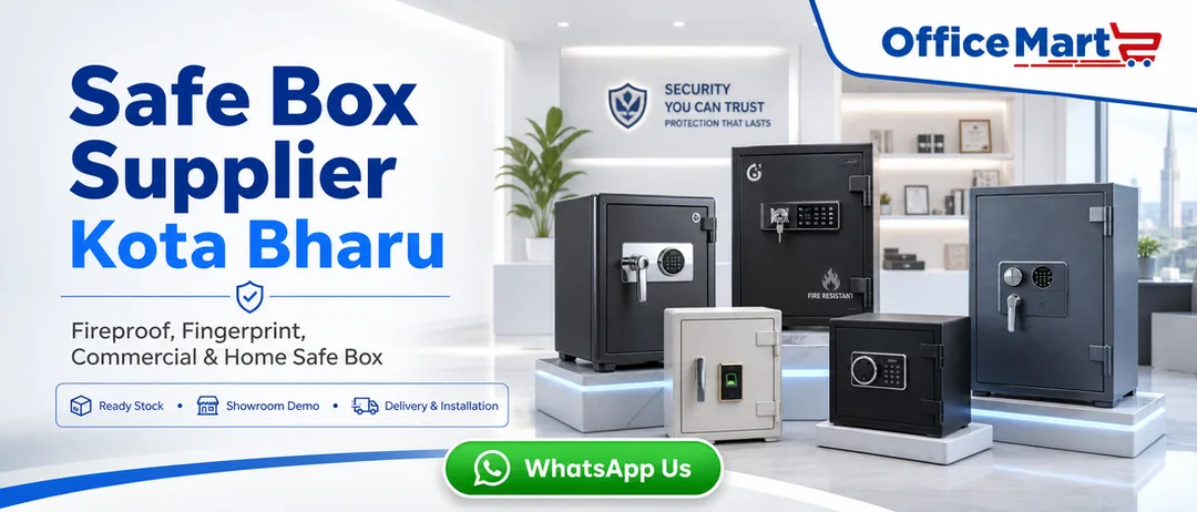 Safe box supplier in Kota Bharu Kelantan FSM Solution with fireproof fingerprint digital commercial home and hotel safe box models