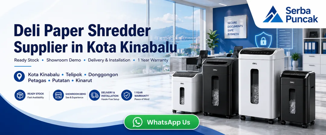 Deli paper shredder supplier Kota Kinabalu Serba Puncak Sabah