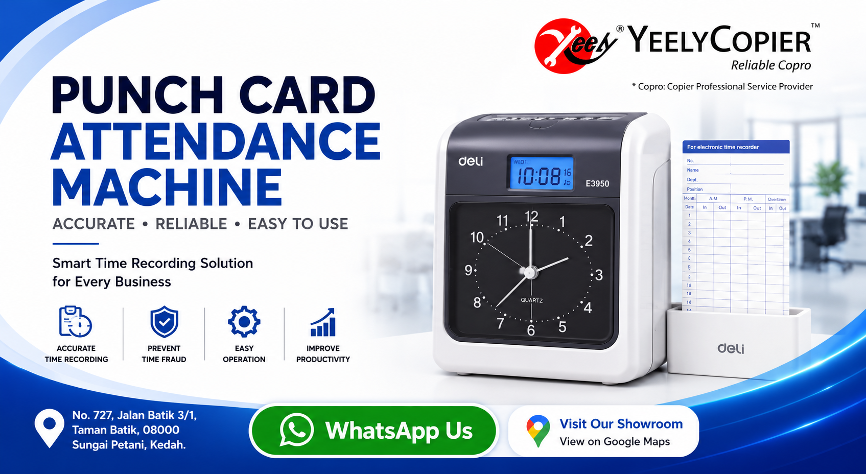yeely-copier-punch-card-time-recorder-showroom-taman-batik-sungai-petani